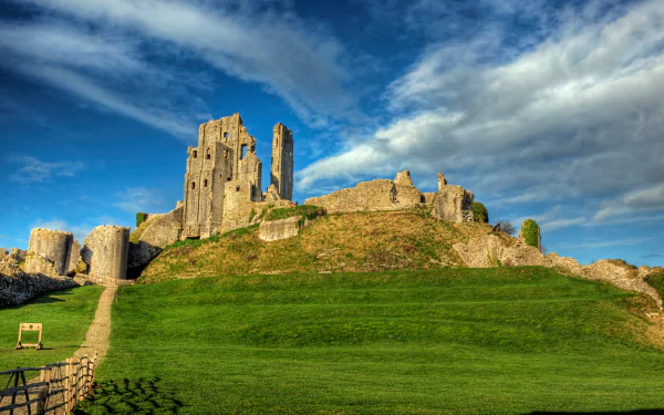 man made corfe castle HD Desktop Wallpaper | Background Image