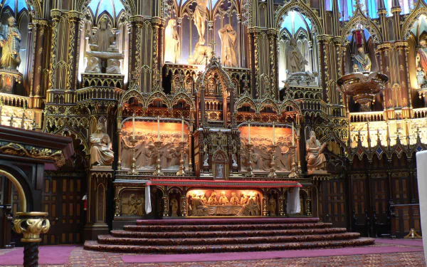 religious Notre-Dame Basilica of Montreal HD Desktop Wallpaper | Background Image