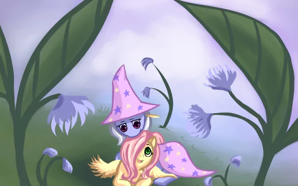 Fluttershy (My Little Pony) Trixie (My Little Pony) TV Show My Little Pony: Friendship Is Magic HD Desktop Wallpaper | Background Image