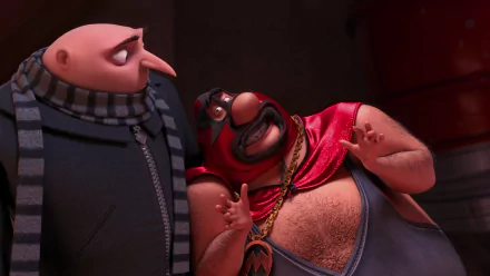 HD PC desktop wallpaper featuring Eduardo El Macho and Gru from the animated movie Despicable Me 2.