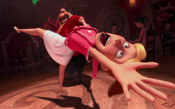 HD desktop wallpaper featuring Eduardo/El Macho dancing energetically in Despicable Me 2’s vibrant movie scene.