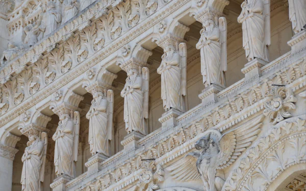 religious Basilica of Notre-Dame de Fourvière marble HD Desktop Wallpaper | Background Image