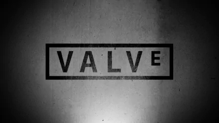 HD PC desktop wallpaper featuring the VALVE logo in black on a textured gray background, representing technology and the Steam software platform.