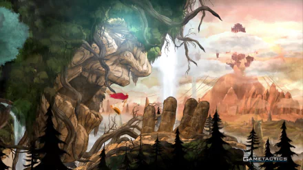 HD desktop wallpaper featuring an artistic scene from Child of Light with a mystical landscape and vibrant colors.