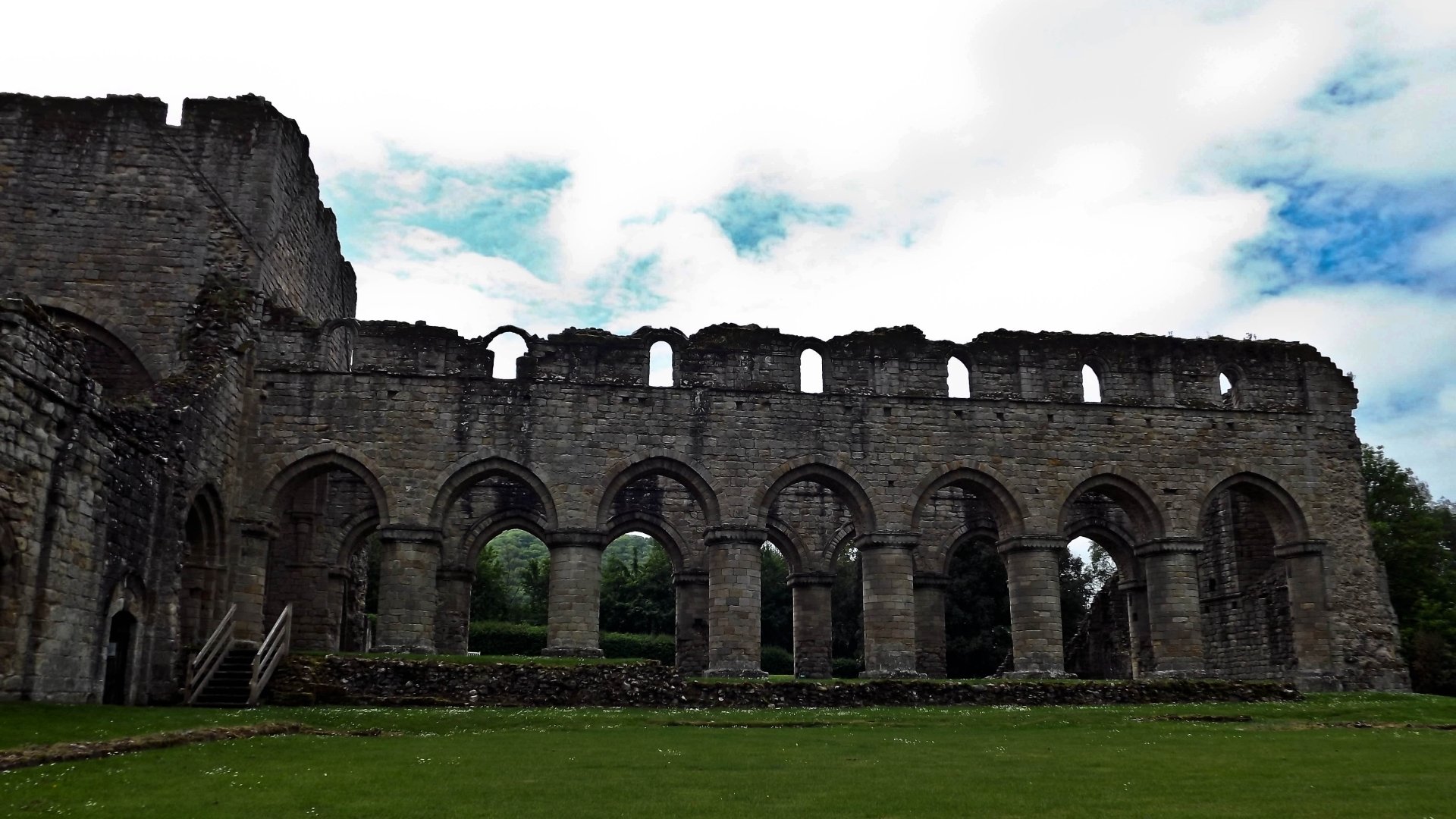 Download Religious Buildwas Abbey HD Wallpaper