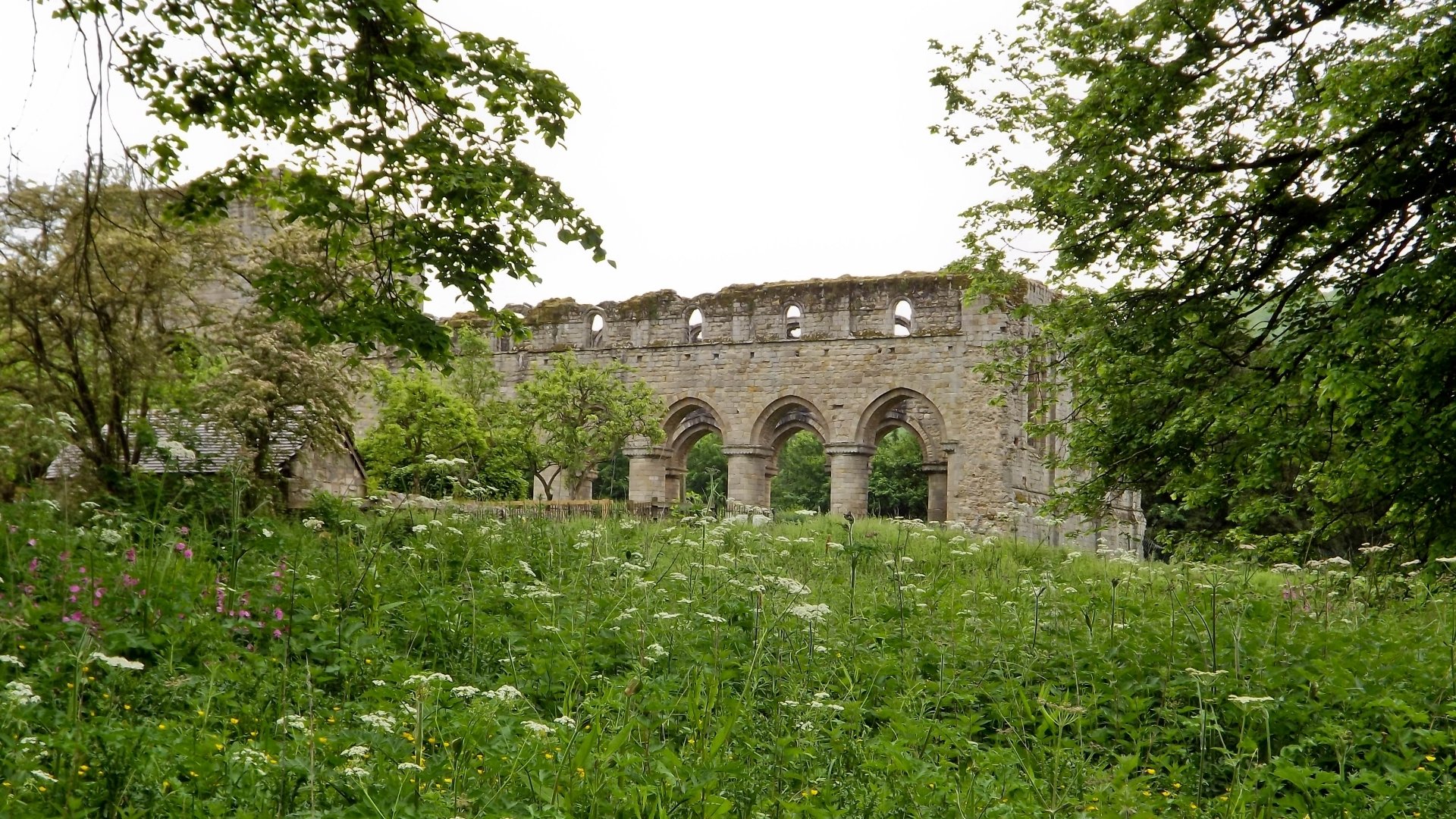 Download Religious Buildwas Abbey HD Wallpaper