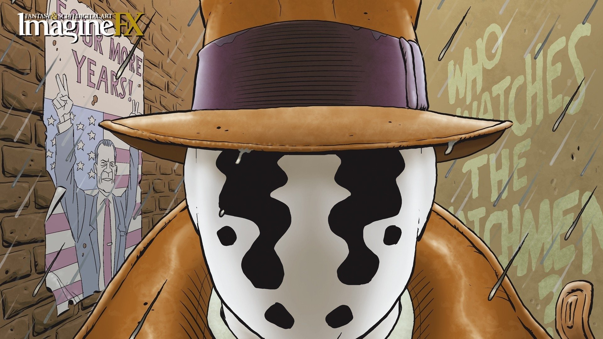 Inkblot Vigilante — Watchmen Comic HD Wallpaper | 1920x1080 | Wallpaper ...