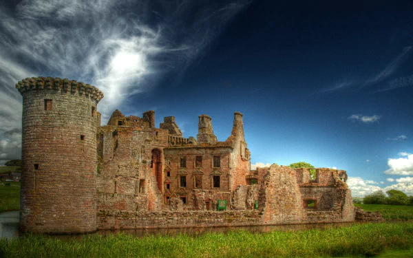 man made Caerlaverock Castle HD Desktop Wallpaper | Background Image