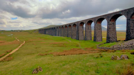 man made Ribblehead Viaduct HD Desktop Wallpaper | Background Image