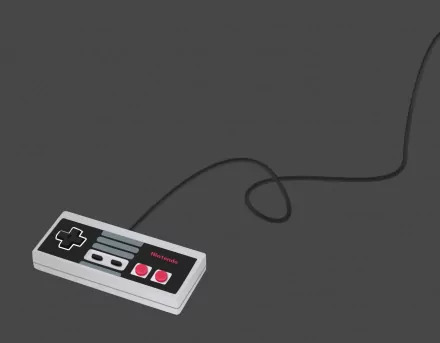 HD PC desktop wallpaper featuring a classic Nintendo Entertainment System controller on a dark background, highlighting retro video game nostalgia.