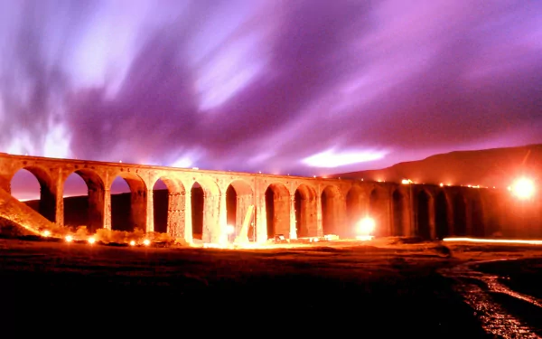 man made Ribblehead Viaduct HD Desktop Wallpaper | Background Image