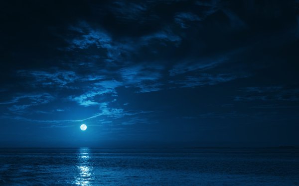 Earth Night Ocean Moon Cloud HD Wallpaper | Background Image