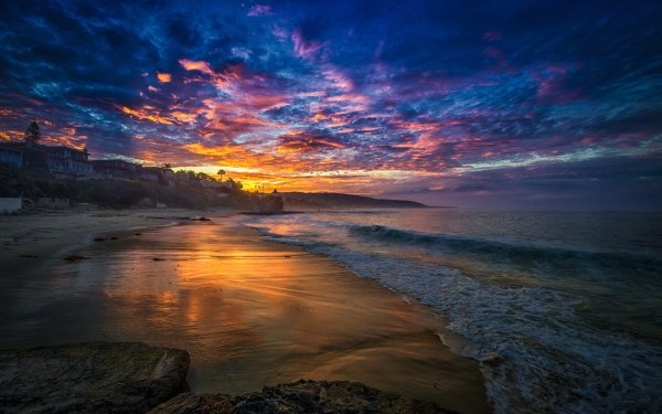Fotografía Playa Costa Océano Atardecer Fondo de pantalla HD | Fondo de Escritorio
