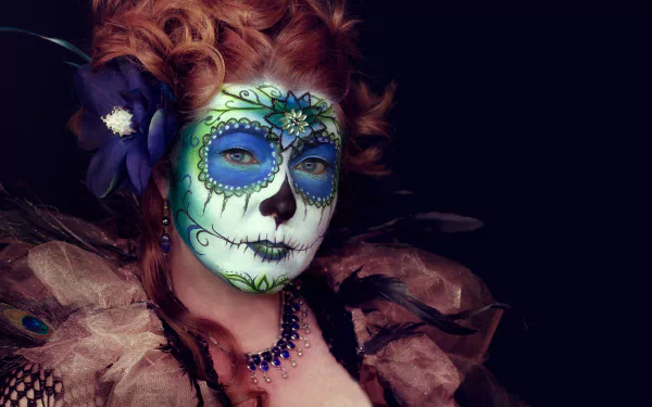 artistic sugar skull HD Desktop Wallpaper | Background Image