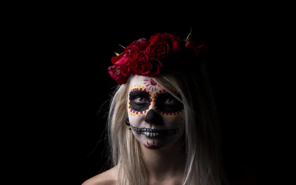 artistic sugar skull HD Desktop Wallpaper | Background Image