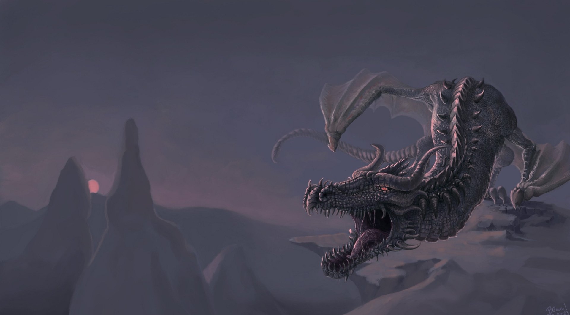 Download Fantasy Dragon HD Wallpaper by LeBlan