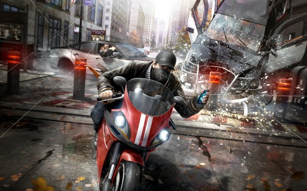 Video Game Watch Dogs Bike Aiden Pearce HD Wallpaper | Background Image