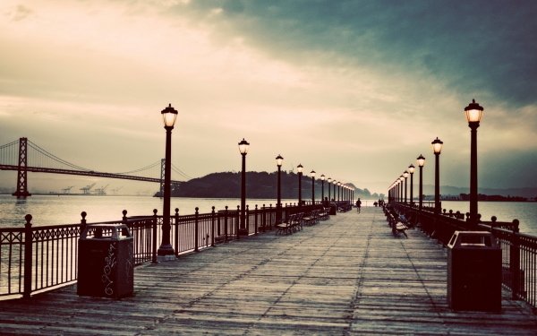Man Made Pier Pier 7 San Francisco Bay Bridge HD Wallpaper | Background Image