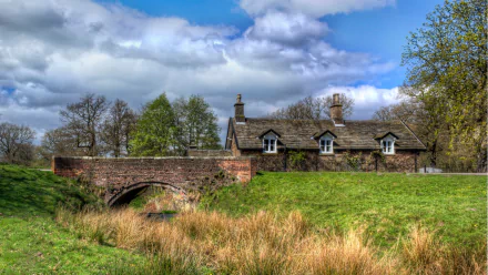 man made cottage HD Desktop Wallpaper | Background Image