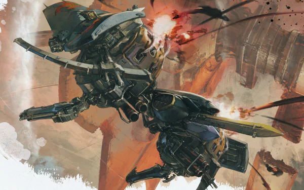 HD wallpaper of Ikaruga, featuring a dynamic illustration of the iconic spaceship in combat.