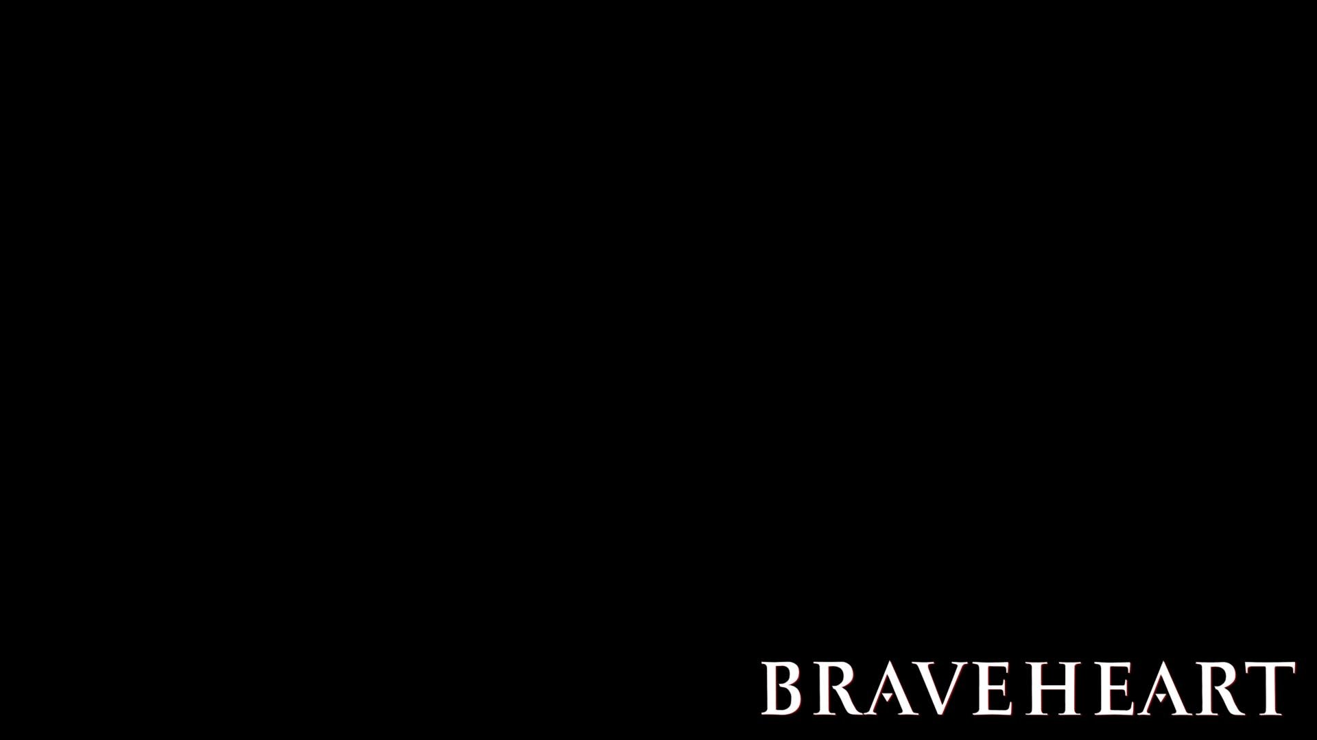 A high-definition desktop wallpaper featuring the title Braveheart, set against a minimalist black background, capturing the essence of the iconic movie.