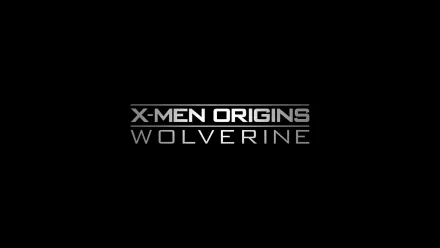 HD desktop wallpaper featuring the logo for the movie X-Men Origins: Wolverine on a black background.