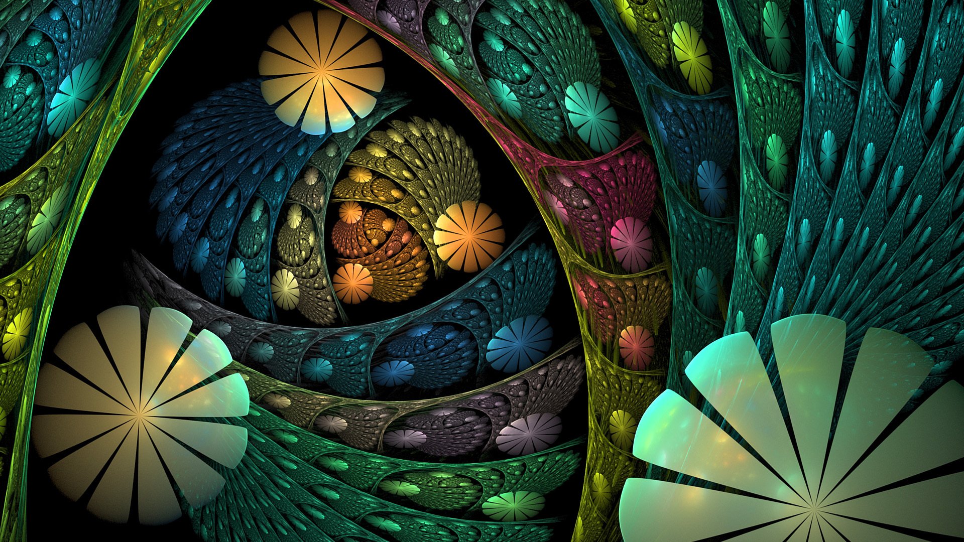 Download Colorful Colors Flower Abstract Fractal  HD Wallpaper by Dawgit