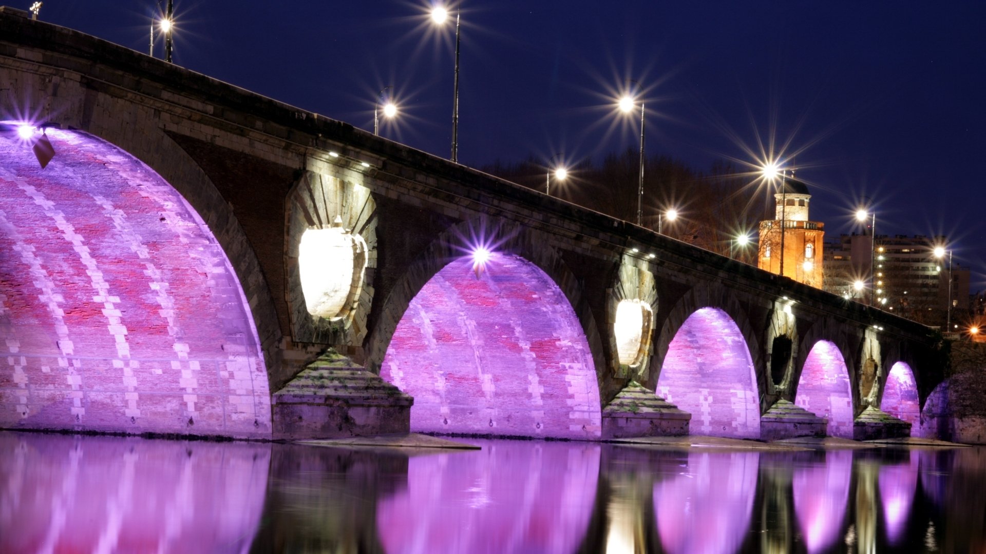 Download Man Made Pont Neuf, Toulouse HD Wallpaper