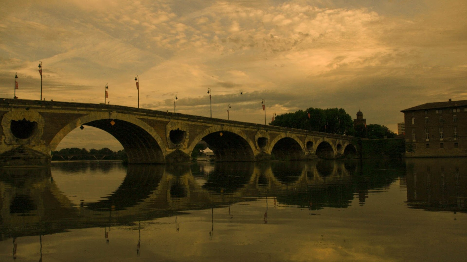 Download Man Made Pont Neuf, Toulouse HD Wallpaper