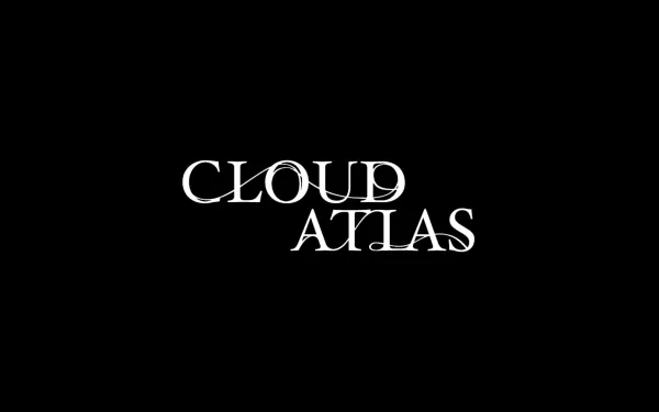 HD PC desktop wallpaper featuring the title Cloud Atlas from the movie, displayed in stylized white text on a black background.
