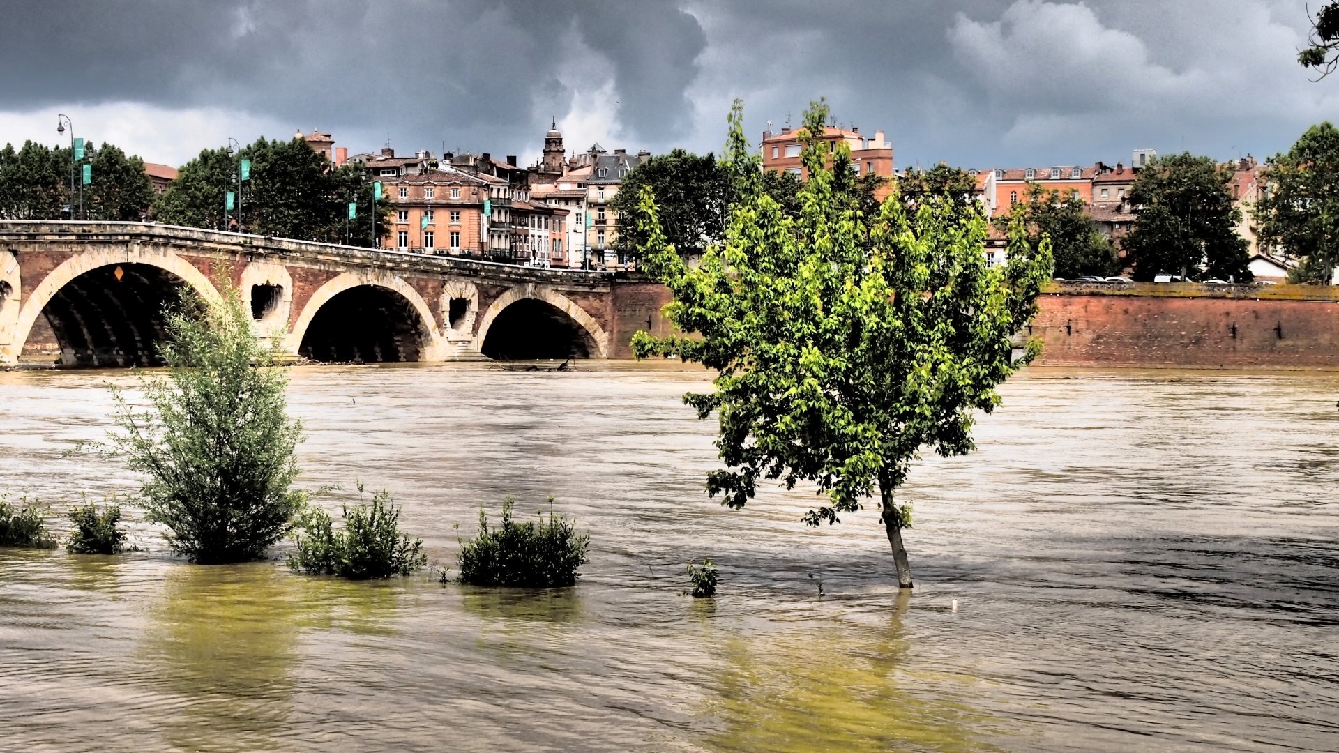 Download Man Made Pont Neuf, Toulouse HD Wallpaper