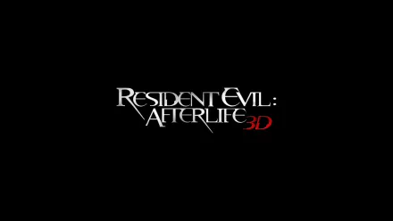 HD PC desktop wallpaper featuring the Resident Evil: Afterlife 3D movie logo on a black background.