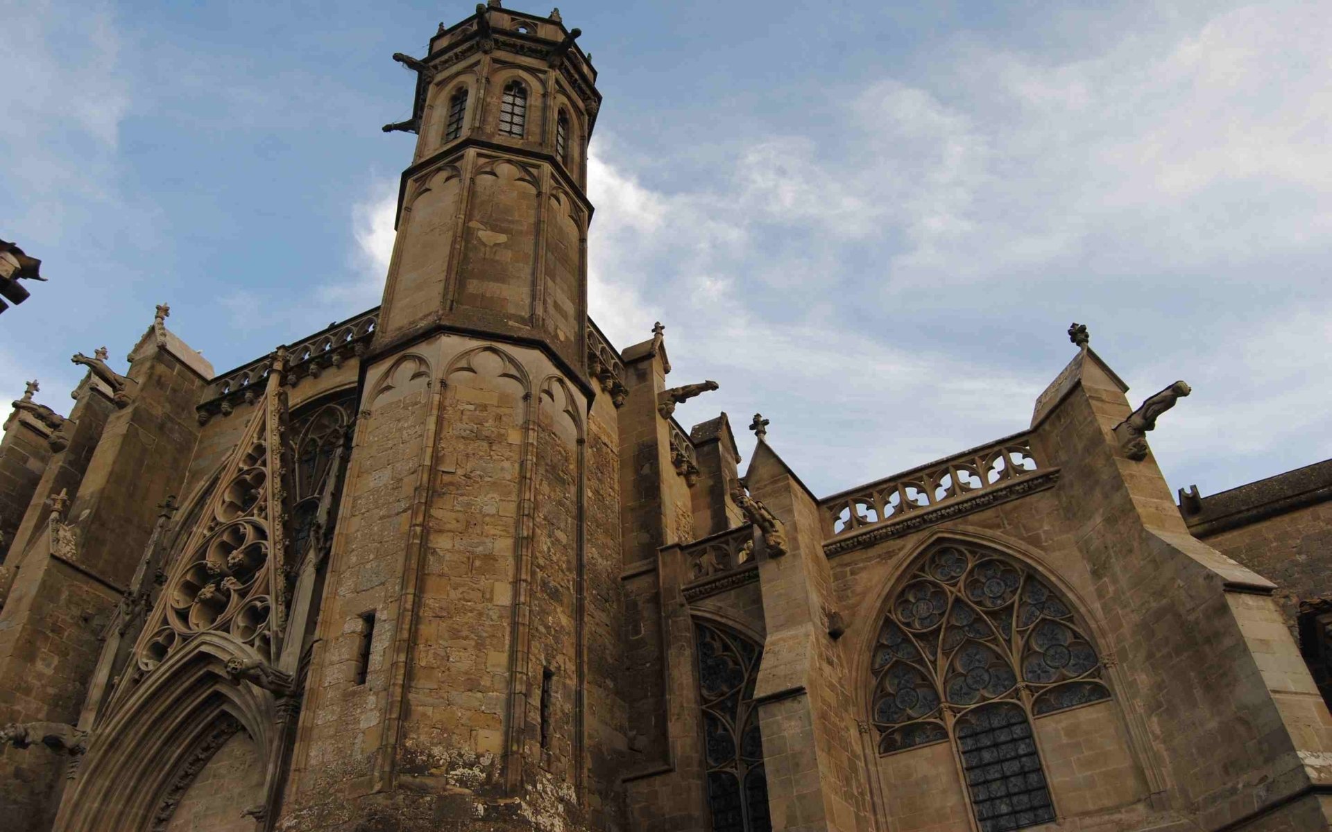 Download Religious Basilica Of St. Nazaire And St. Celse, Carcassonne HD Wallpaper