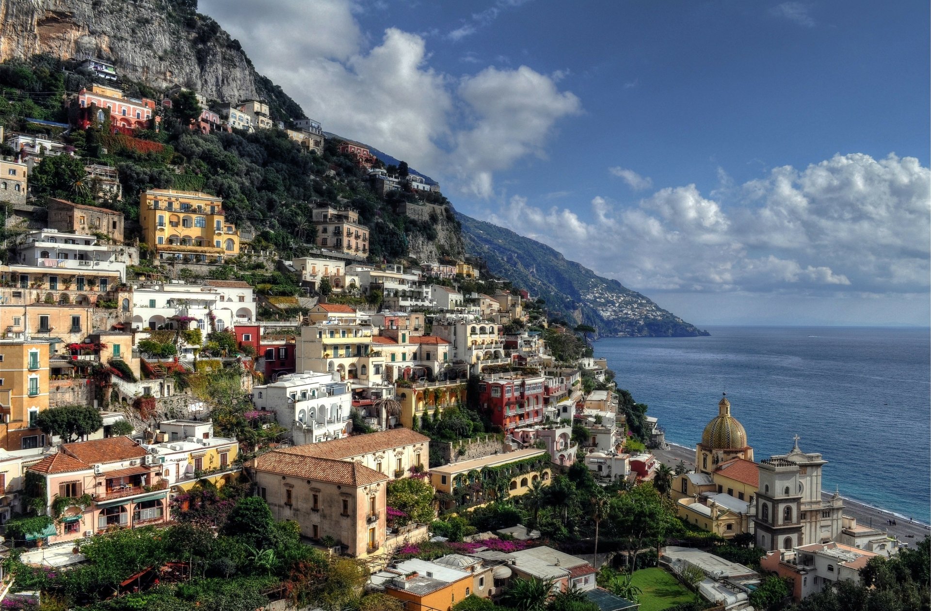 Download Italy Salerno Man Made Positano HD Wallpaper