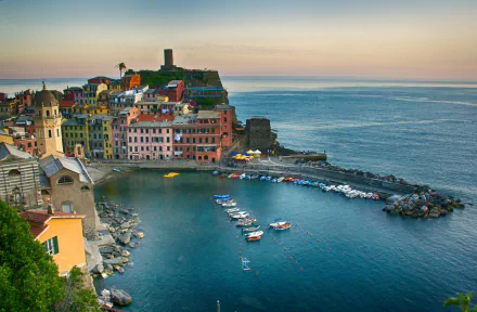 Italy Liguria cinque terre man made Vernazza HD Desktop Wallpaper | Background Image
