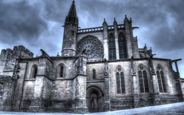 religious Basilica of St. Nazaire and St. Celse, Carcassonne HD Desktop Wallpaper | Background Image