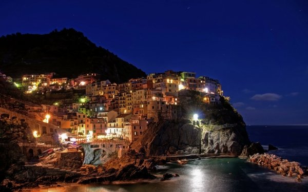 Man Made Manarola Towns Italy Cinque Terre Liguria HD Wallpaper | Background Image