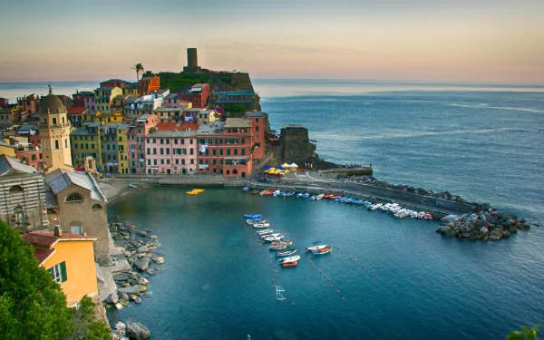 Italy Liguria cinque terre man made Vernazza HD Desktop Wallpaper | Background Image