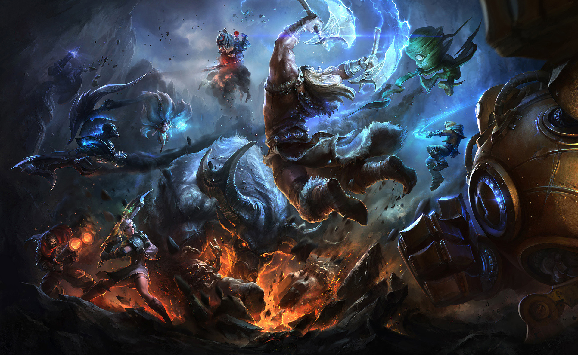 League of Legends Epic Battle 4K Wallpaper • GamePhD