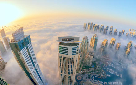 Dubai photography fisheye HD Desktop Wallpaper | Background Image