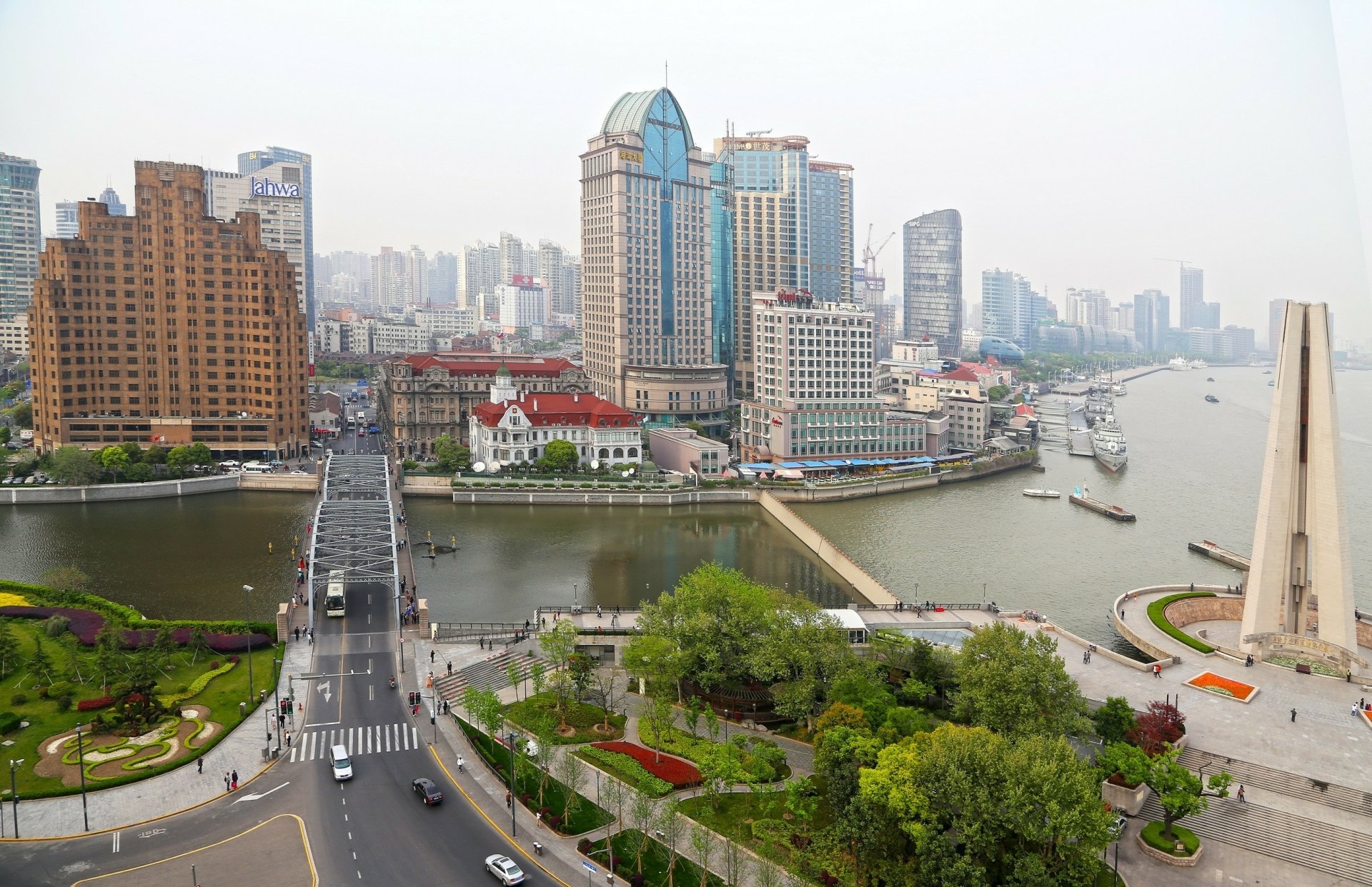 Download Huangpu Waitan China Man Made Shanghai HD Wallpaper