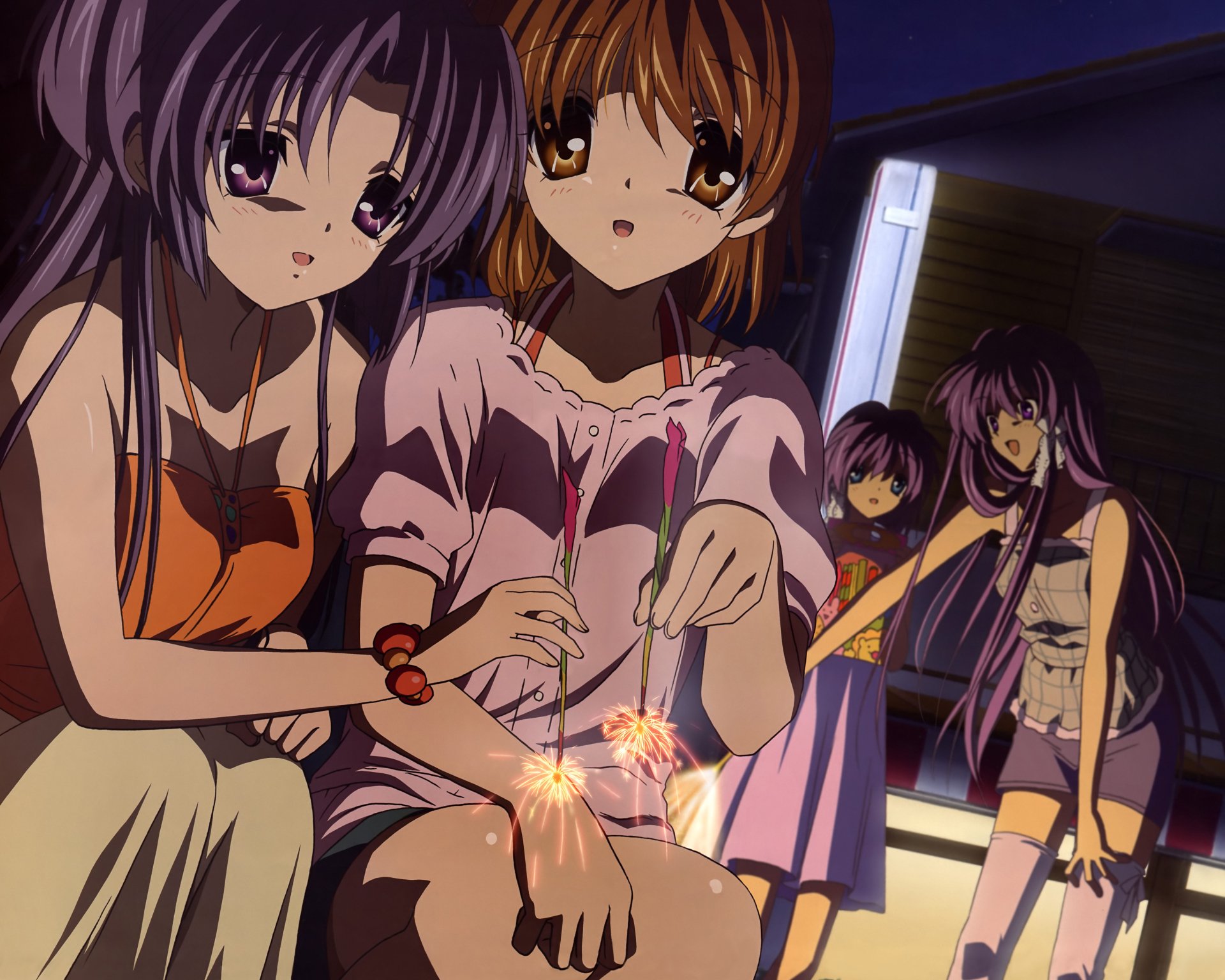 Download Kotomi Ichinose Ryou Fujibayashi Kyou Fujibayashi Nagisa Furukawa Anime Clannad 4k Ultra HD Wallpaper