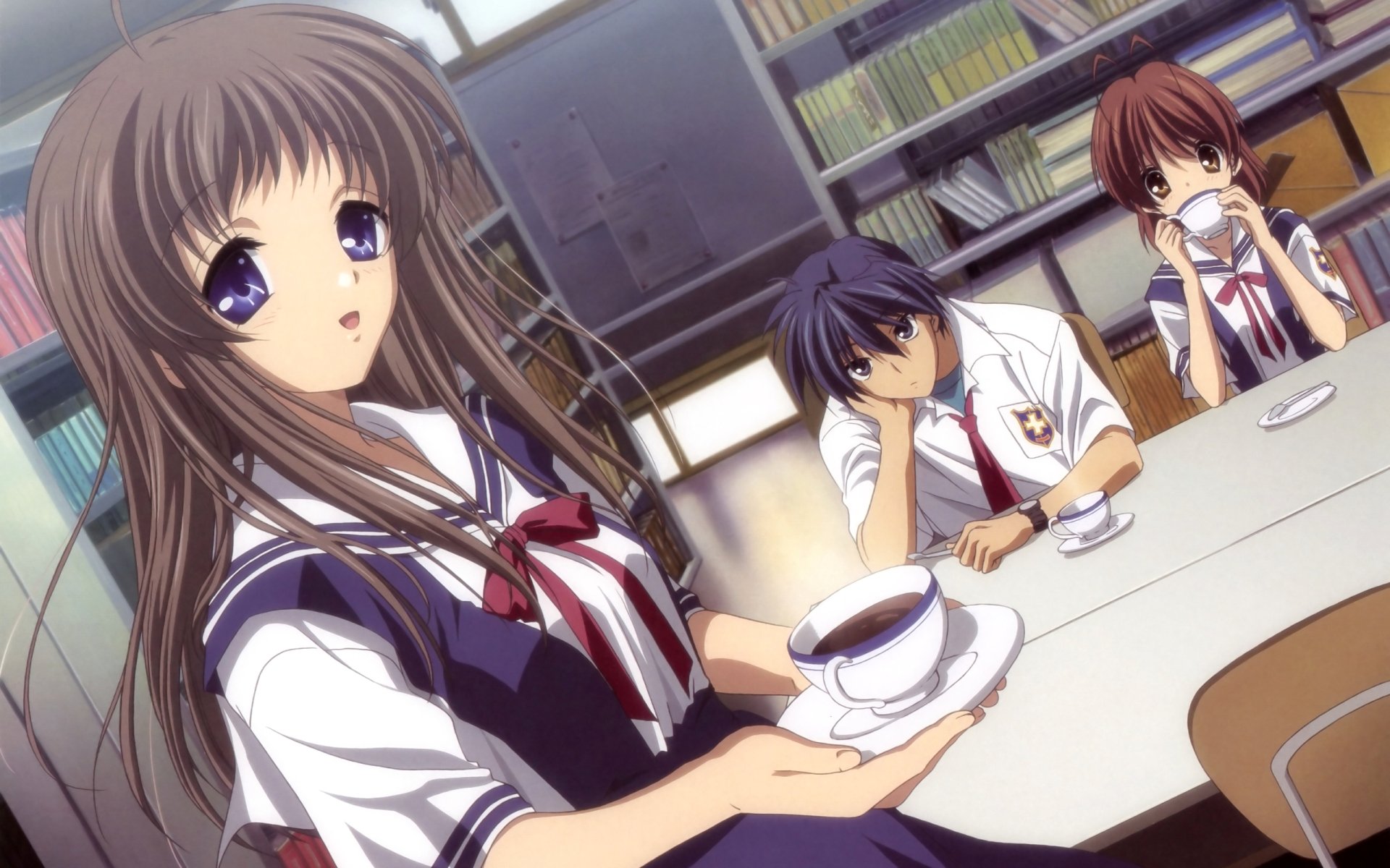 Download Tomoya Okazaki Nagisa Furukawa Yukine Miyazawa Anime Clannad HD Wallpaper