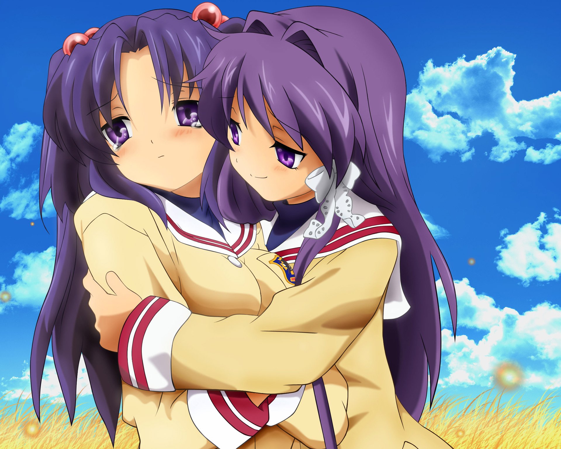 Download Ryou Fujibayashi Kyou Fujibayashi Anime Clannad HD Wallpaper