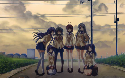 Ryou Fujibayashi Kyou Fujibayashi Kotomi Ichinose Tomoyo Sakagami Fuuko Ibuki Nagisa Furukawa Anime Clannad HD Desktop Wallpaper | Background Image