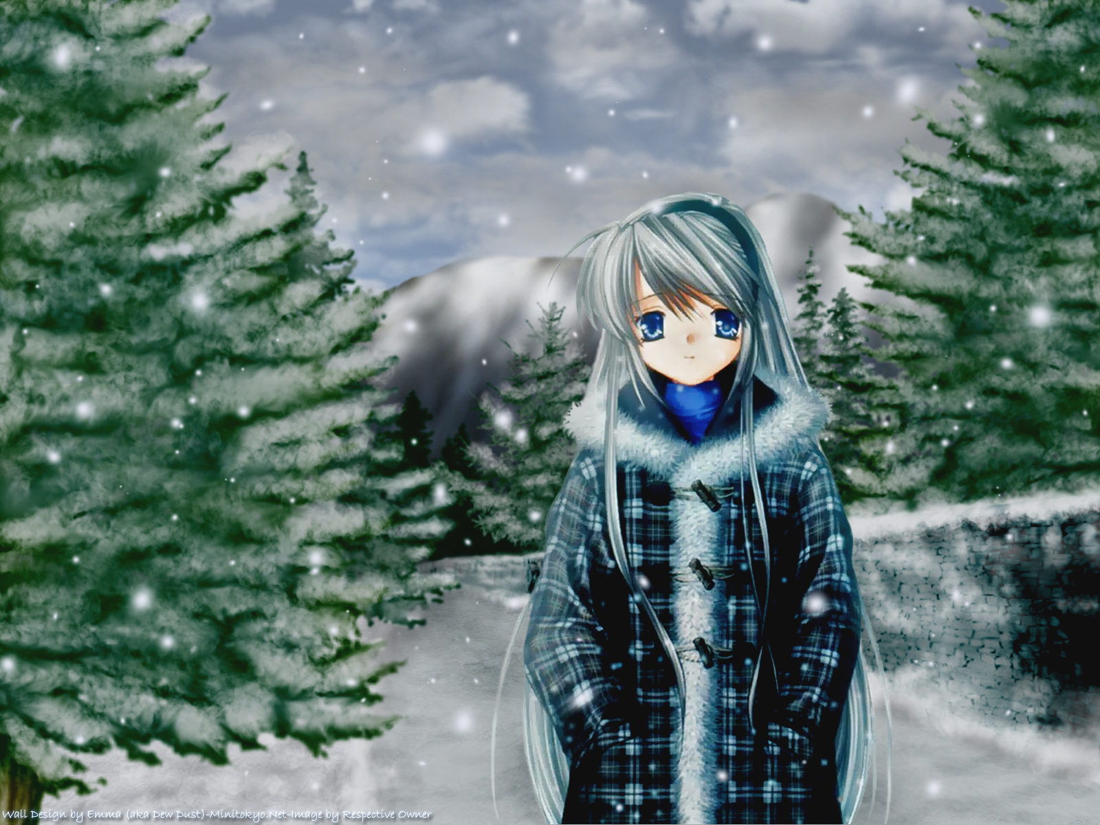 Winter animation. Clannad Tomoyo Winter. Кланнад аниме снег. Clannad аниме снегопад. Аниме зима.