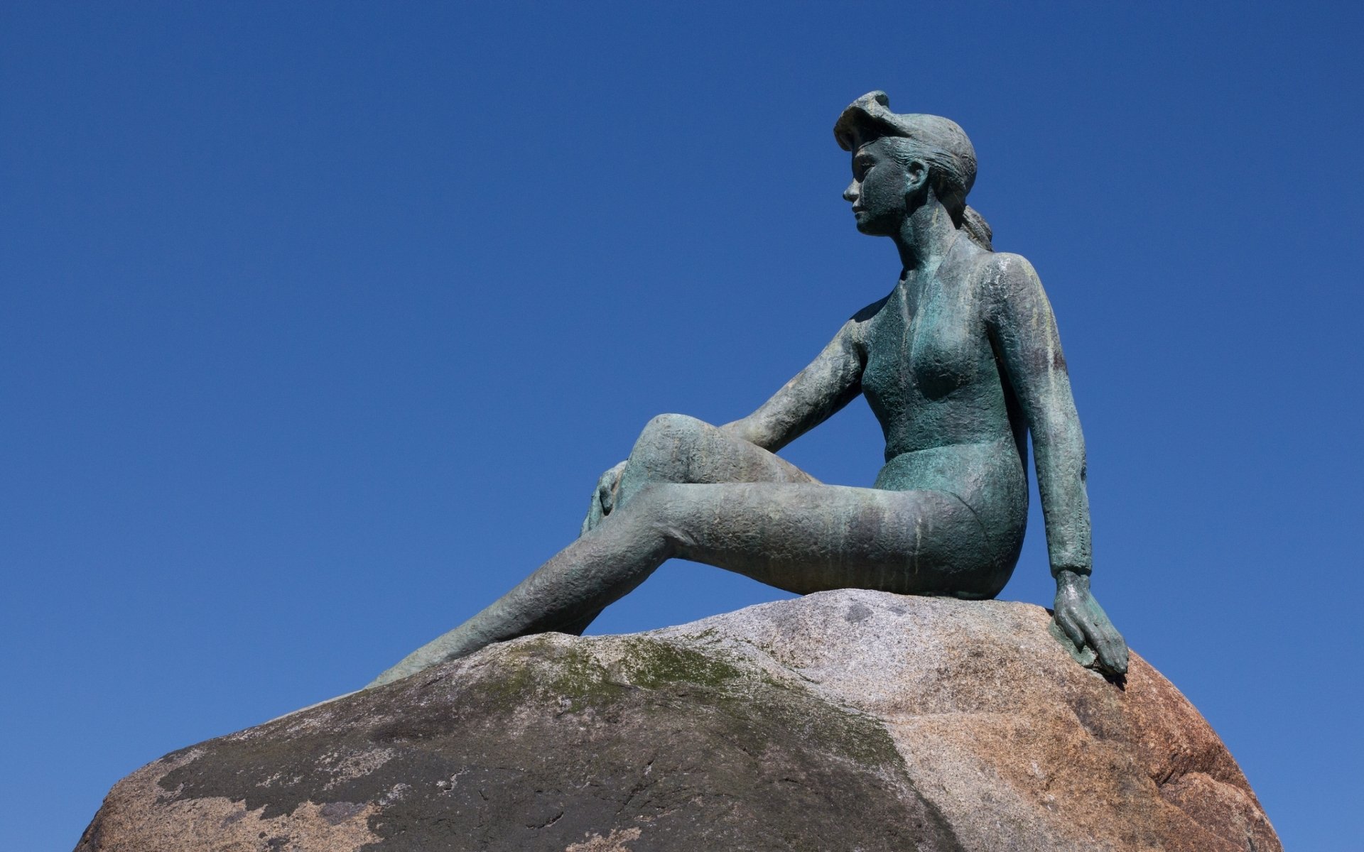 Download Man Made Girl In A Wetsuit Statue HD Wallpaper