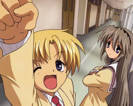 Youhei Sunohara Tomoyo Sakagami Anime Clannad HD Desktop Wallpaper | Background Image