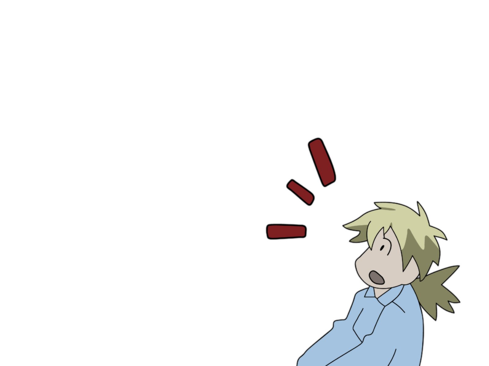 Anime-style Hellsing character with blond hair and surprised expression on a clean white background, designed as an HD PC desktop wallpaper and background.