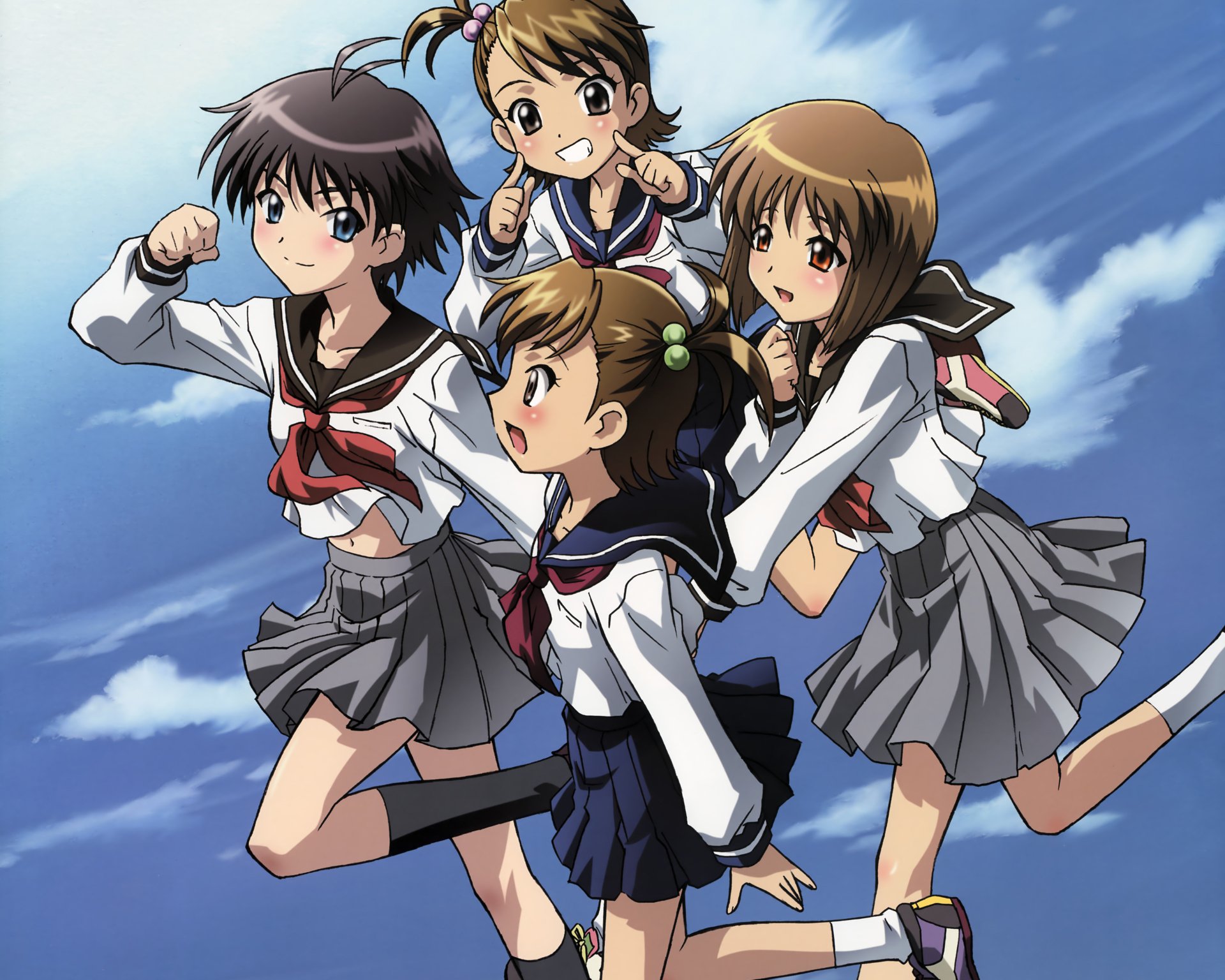 Download Yukiho Hagiwara Mami Futami Ami Futami Makoto Kikuchi Anime THE IDOLM@STER: Xenoglossia 4k Ultra HD Wallpaper